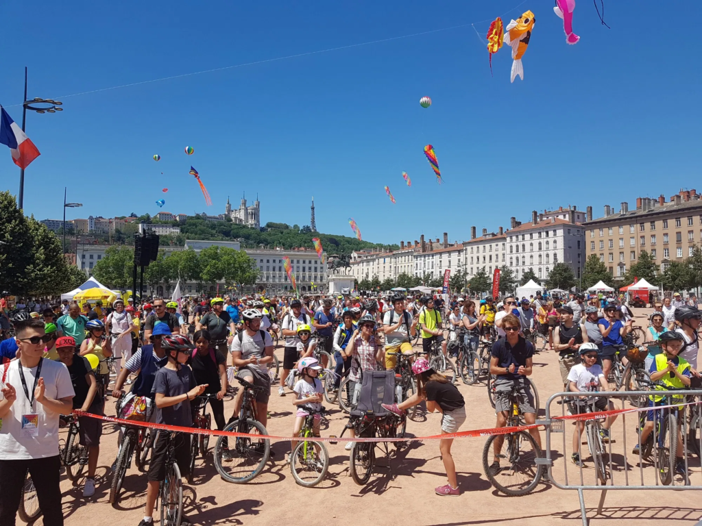 Manifestation à vélo