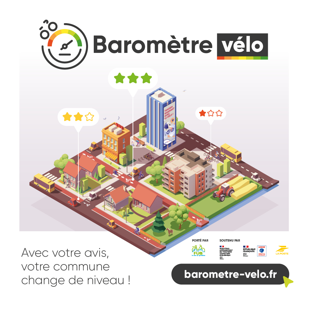 Baromètre Vélo 2025 - Avec votre avis, votre commune change de niveau ! barometre-velo.fr