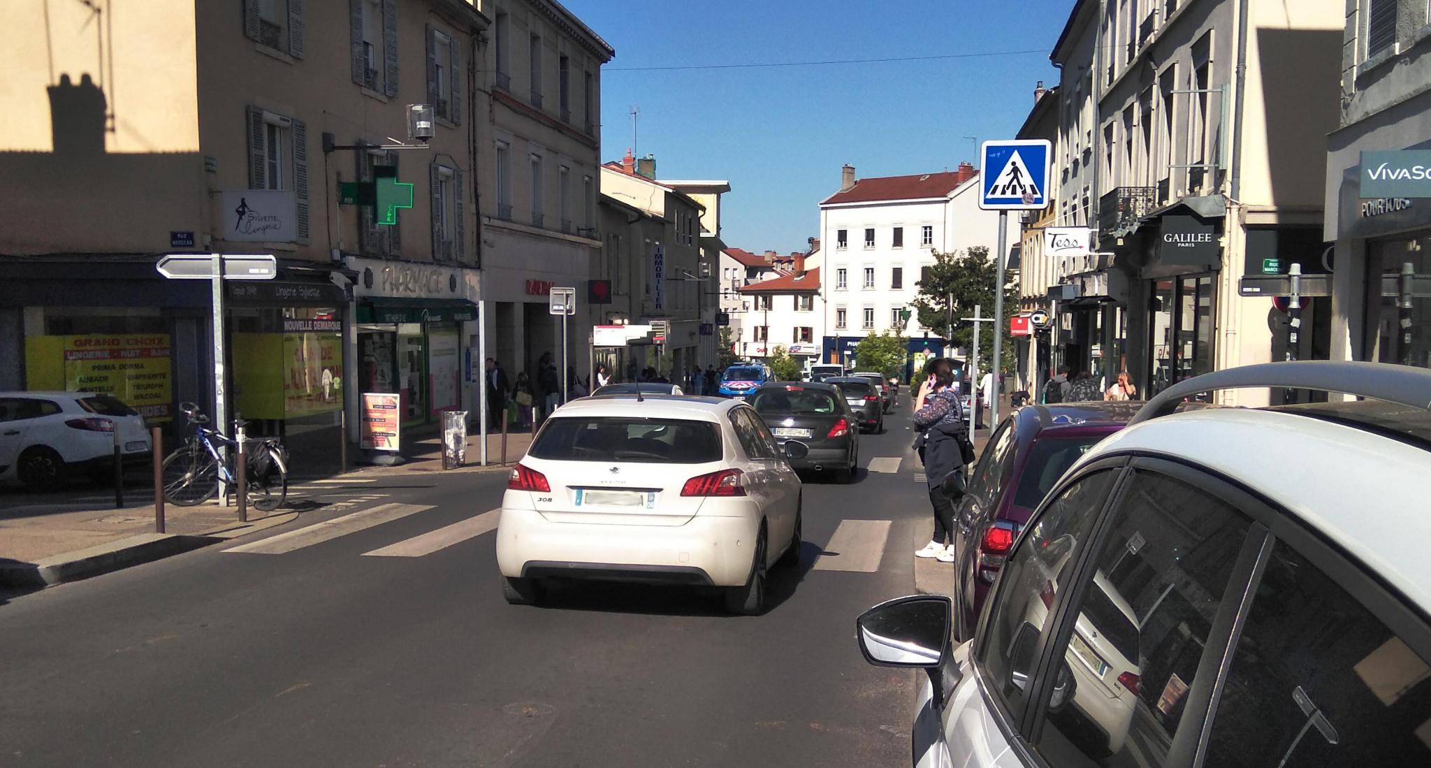 Passage Piéton dans al Grande Rue d'Oullins