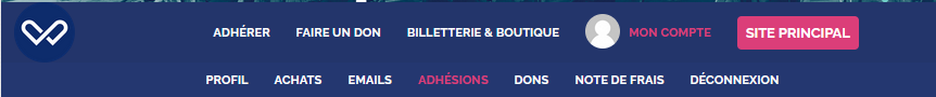 Mon Compte > Adhésions