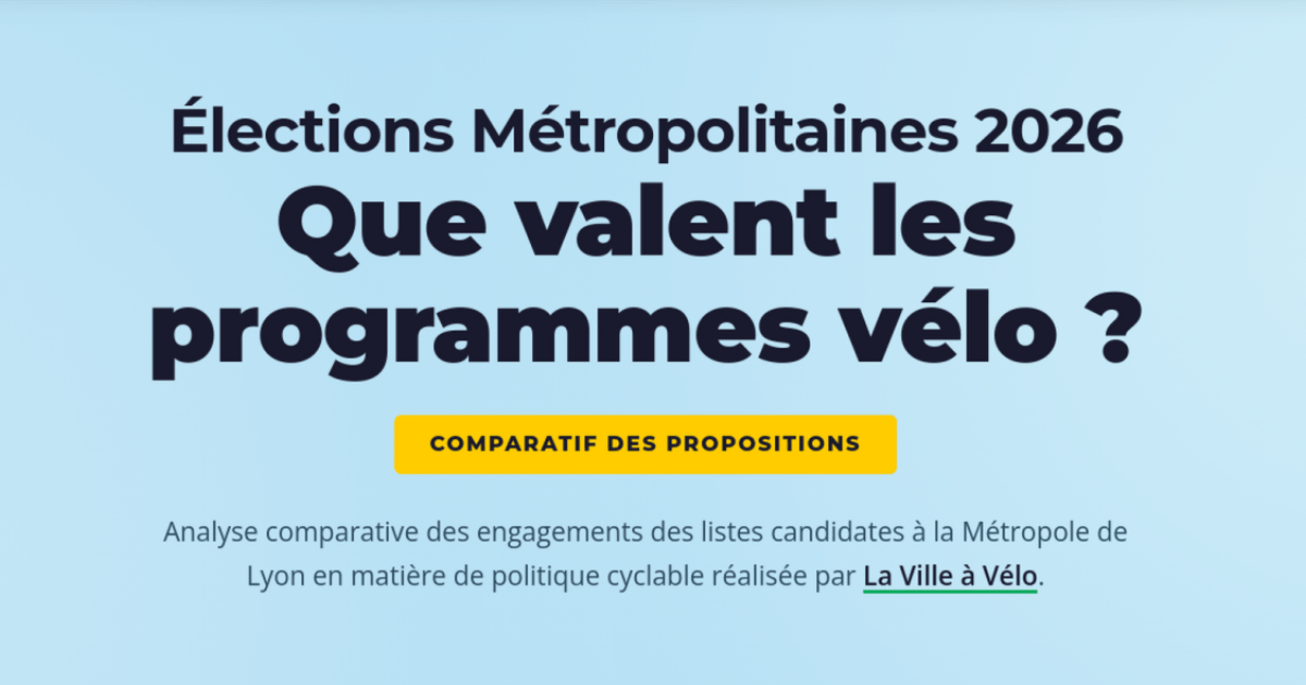Que valent les programmes vélo des candidat.e.s à la Métropole de Lyon ?